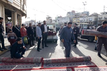 تهيئة أماكن لاستراحة الزائرين في محيط العتبة العباسية المقدسة