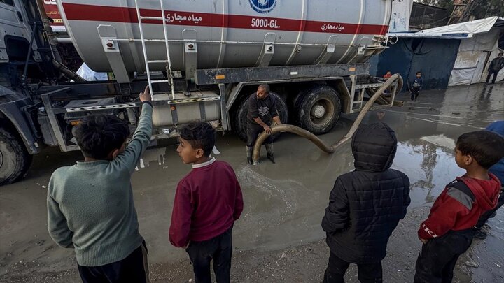 گزارش تصویری | اوضاع وخیم آوارگان غزه در پی جاری شدن سیل