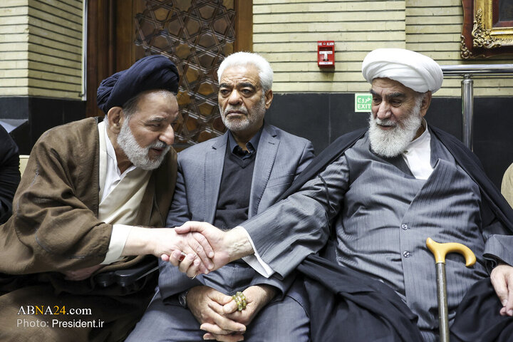 مراسم ترحیم مرحوم محمد قمی با حضور رئیس جمهور