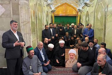 تشييع جثمان المحقق الشيخ محمد رضا المامقاني في العتبة العباسية المقدسة 