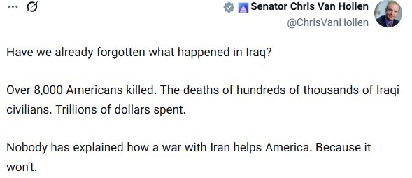 سناتور آمریکایی: جنگ با ایران هیچ سودی برای واشنگتن ندارد