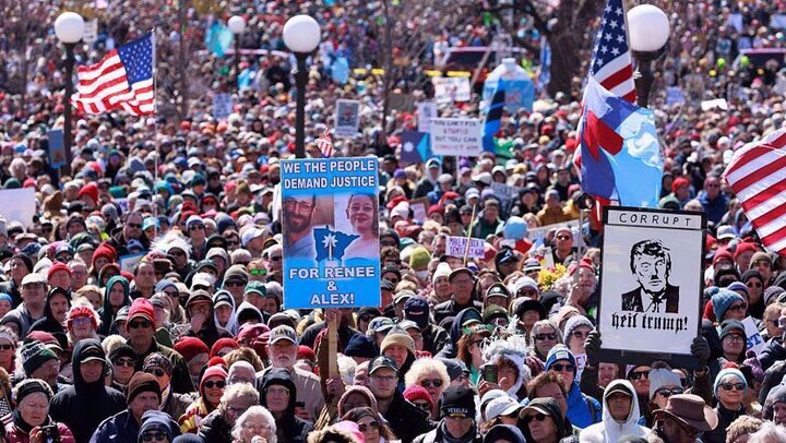 Millions of Americans join no king protests against Trump amid war on Iran
