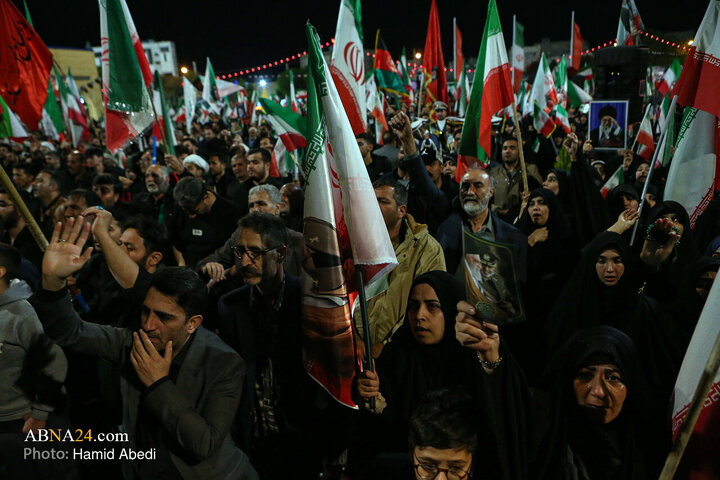 تقرير مصور/ مراسم خاصة باستقبال جثمان اللواء الركن الشهيد "الموسوي" عند حرم السيد موسى المبرقع(ع)
