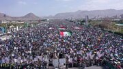 Yemenis stage massive march in solidarity with Iran, regional resistance amid US-Israeli aggression
