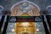 Photos: Imam Hussain shrine installed banners of grief, sorrow on martyrdom of Imam Al-Sadiq