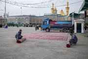 Al-Abbas Shrine Services Affairs Department prepares resting areas for visitors in Karbala (+Photos)
