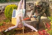 Outrage after photo shows Israeli soldier smashing Jesus statue in Lebanon