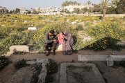 Photos: Displaced Gazan Family Forced to Live in Cemetery Tent After Fleeing Beit Hanoun