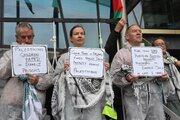 Photos: Irish Activists Call Central Bank for End to Complicity Israeli Human Rights Violations in Gaza