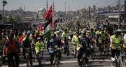 Istanbul bike rally backs “Sumud Flotilla” mission to break Gaza siege