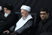 Məhərrəm ayının əzadarlıq günlərində Ayətullah Sübhaninin evində İmam Hüseynə (ə) matəm mərasimi