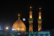Informe fotográfico | La luna acompaña las noches de Muharram en Karbalá