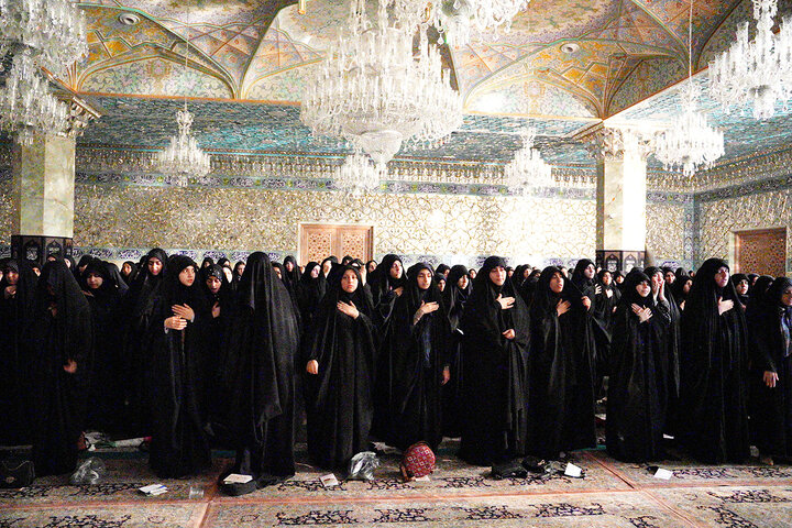 عزاداری دختران نوجوان در سوگ سالار شهیدان در هیأت معصومانه