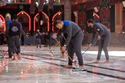 Photos: After Ashura Mourning Cremony; Imam Al-Hussain Courtyard Washed in Special Religious Ceremony