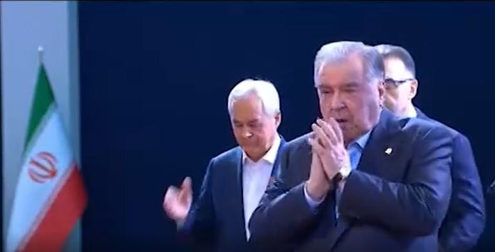 Video: Tajik president pays respect to martyred Leader "Imam Khamenei"