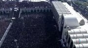 Video: Aerial footage of presence of people at ceremony for funeral prayer of martyred leader