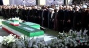 Video: Funeral prayer performed for martyrs Seyyede Bushra Hosseini Khamenei, Mesbah‑al‑Hoda Bagheri, and Zahra Haddad‑Adel