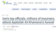 Pag-amin ng Qatari media na kritiko ng Iran sa milyun-milyong pagdalo ng mga tao sa seremonya ng libing