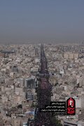 Larawang panghimpapawid ng pagdalo ng napakalaking bilang ng mga tao sa Tehran sa libing ng Pinunong Martir ng Rebolusyon.
