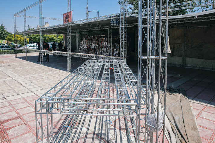 Photos: Preparation of Mawkibs by Astan Quds Razavi on Eve of Funeral Procession of Martyred Leader