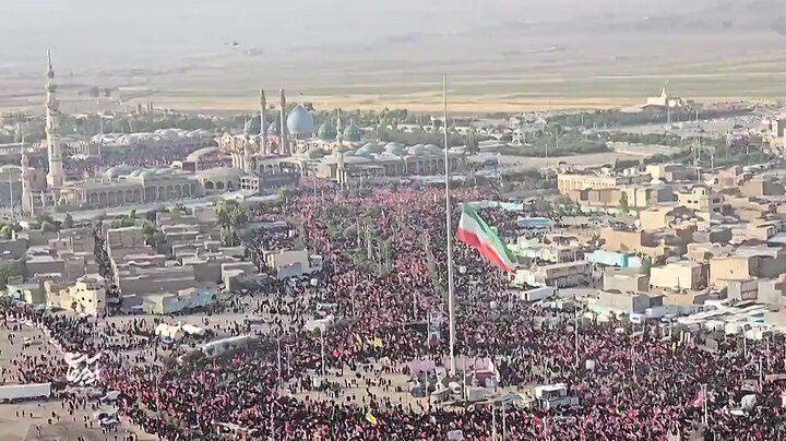ویدیو | حضور جمعیت بی‌پایان عاشقان رهبر شهید در خیابان‌های اطراف مسجد مقدس جمکران