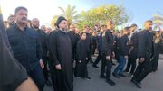 Pagdalo ni Sayyid Ammar al-Hakim, ang Lider ng Iraqi National Wisdom Movement, sa Seremonya ng Paglilibing sa Martir na Lider ng Rebolusyon sa Banal n