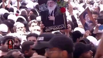 Vîdyo | Pêşwaziya cesedê pîroz yê Rêberê Şehîd ê Şoreşê li Eywanê Zêrîn ê Hêriya Hezretê Elî (s.x)