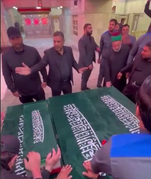 Bodies of martyred Leader’s family members arrive in Karbala