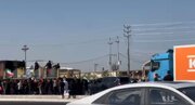 Video: Funeral Vehicle of Martyr Leader Moves Along Arbaeen Route from Najaf to Karbala