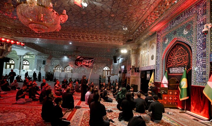 گزارش تصویری/ مراسم عزاداری دهه سوم ماه محرم در حرم حضرت عبدالعظیم(ع)