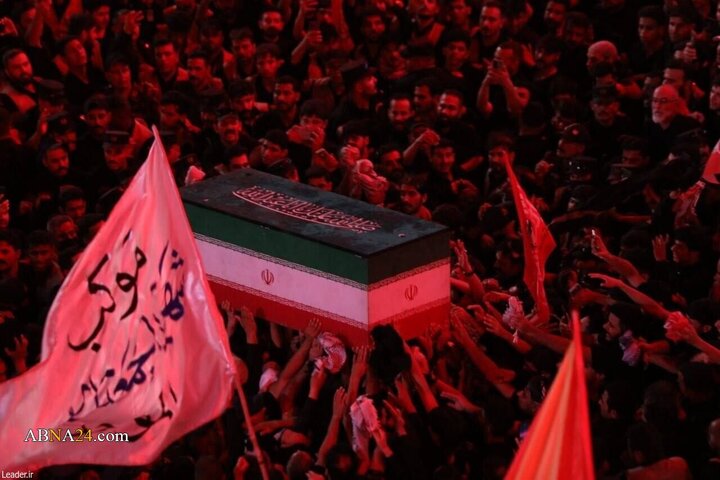 تشییع پیکر مطهر رهبر شهید انقلاب در کربلای معلی