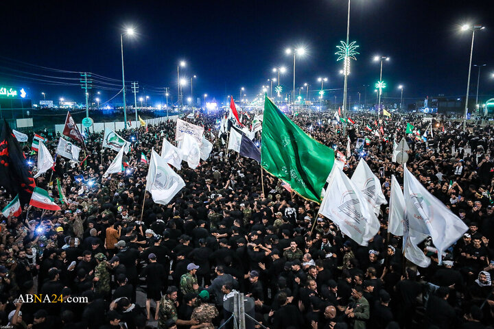 تشییع پیکر مطهر رهبر شهید انقلاب در کربلای معلی