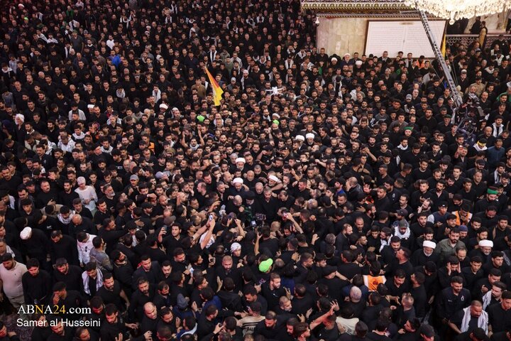 تشییع پیکر مطهر رهبر شهید انقلاب در کربلای معلی