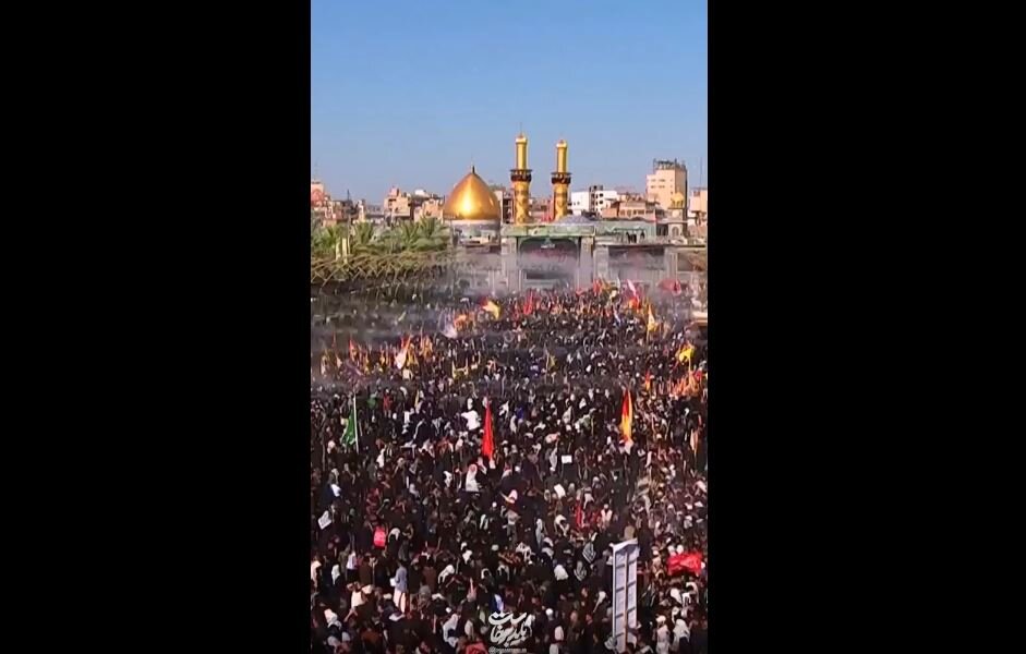 Video: Crowds Fill Bayn al‑Haramayn Ahead of Martyr Leader’s Funeral in Karbala