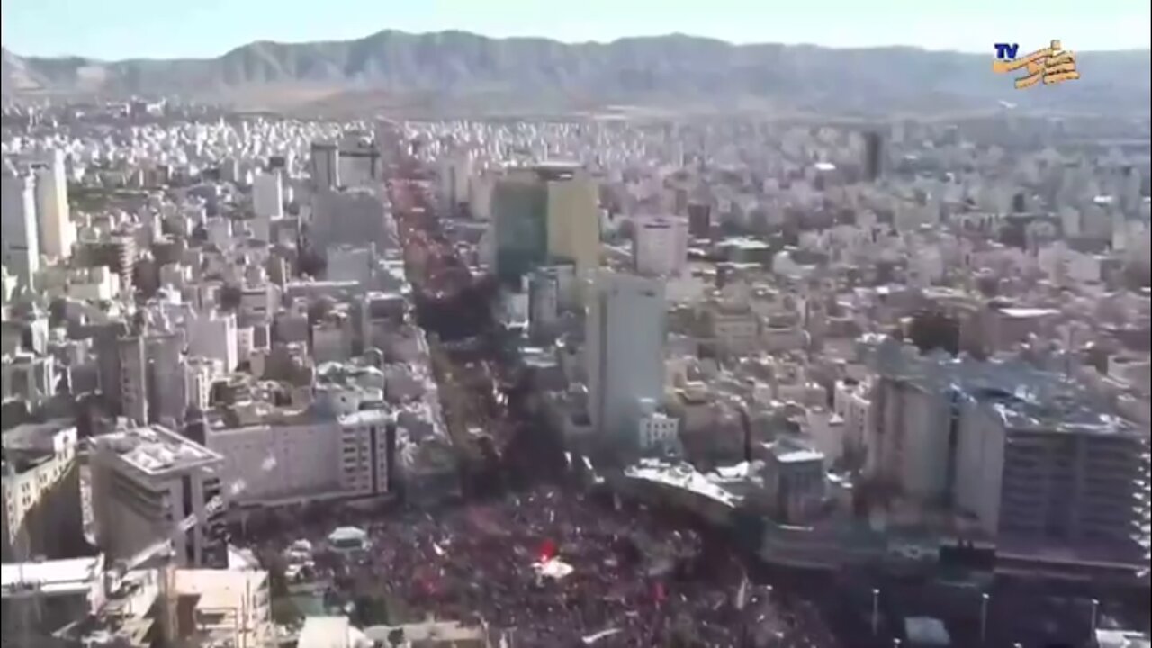 Vídeo | Despedida ao Líder Mártir da Revolução Islâmica em imagens aéreas