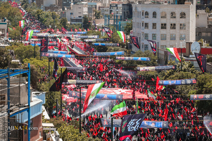 تقرير مصور/ مراسم تشييع الجثمان الطاهر للإمام الشهيد الخامنئي وأفراده أسرته بمدينة مشهد -1