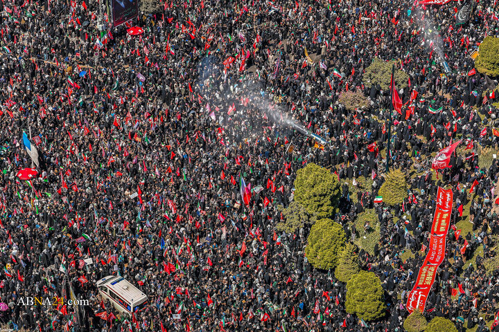 تقرير مصور/ مراسم تشييع الجثمان الطاهر للإمام الشهيد الخامنئي وأفراده أسرته بمدينة مشهد -1