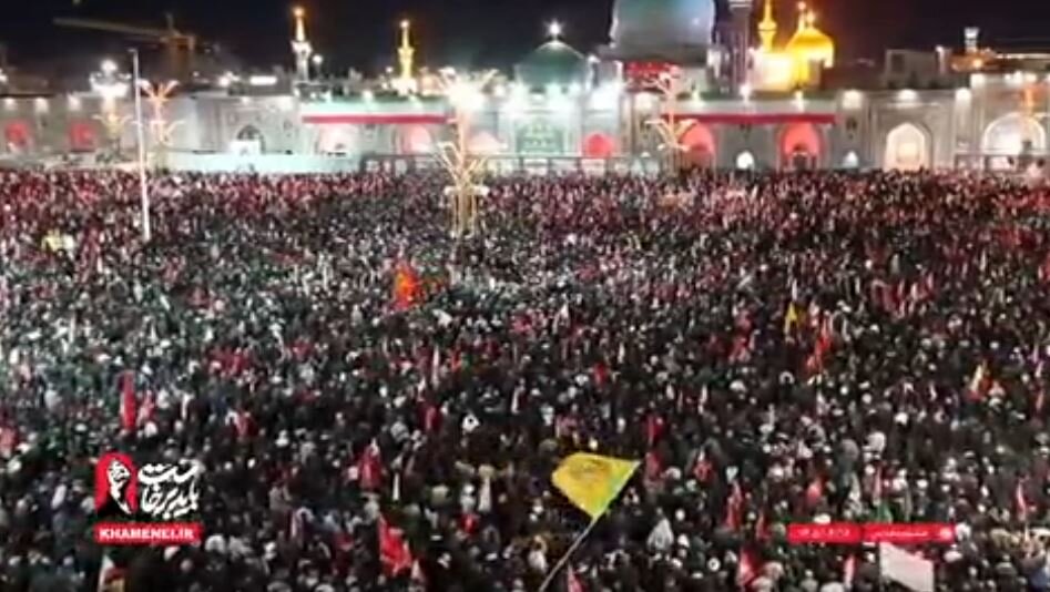 Video: Mehdi Rasuli Recites Poetry in Razavi Shrine Before Martyr Imam’s Funeral Prayer