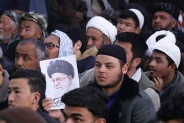 مراسم ترحیم و بزرگداشت رهبر شهید در مزار شریف افغانستان