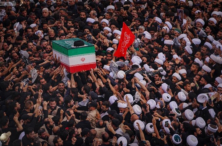 تقرير مصور/ مراسم العزاء والصلاة على جثمان الشهيد السيد الخامنئي (قدّس سرّه) برعاية العتبة العلوية