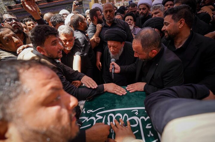 تقرير مصور/ مراسم العزاء والصلاة على جثمان الشهيد السيد الخامنئي (قدّس سرّه) برعاية العتبة العلوية