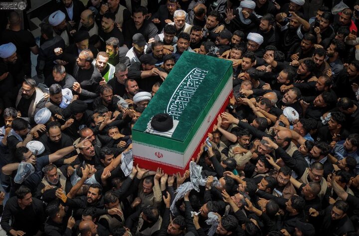 تقرير مصور/ مراسم العزاء والصلاة على جثمان الشهيد السيد الخامنئي (قدّس سرّه) برعاية العتبة العلوية