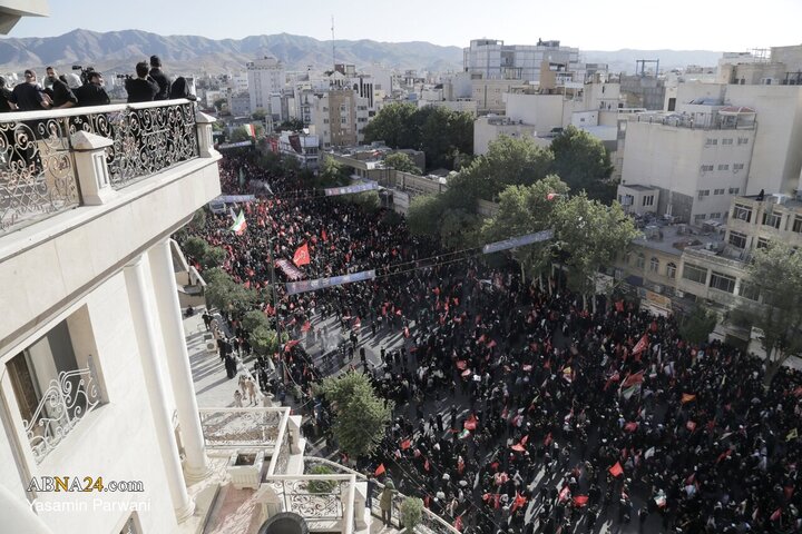 تقرير مصور/ مشهد من السماء..الجموع الغفيرة في تشييع الجثمان الطاهر للشهيد القائد الخامنئي بمدينة مشهد