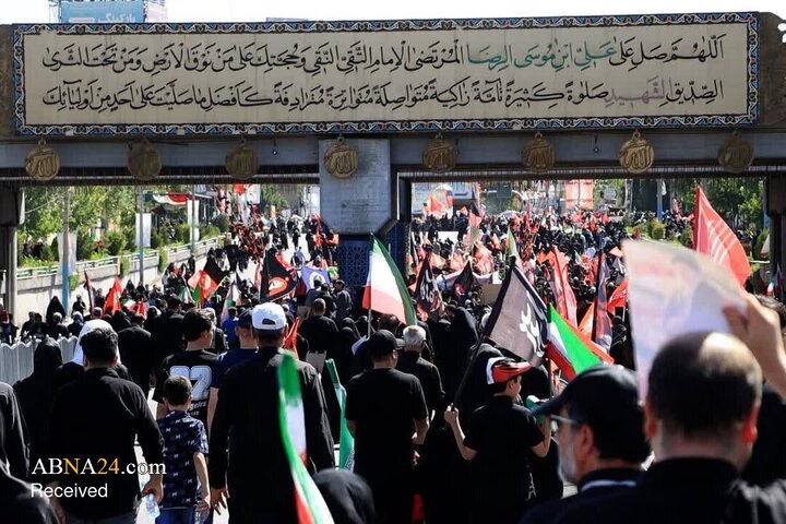 حضور مهاجرین افغانستانی مشهد در تشییع رهبر شهید