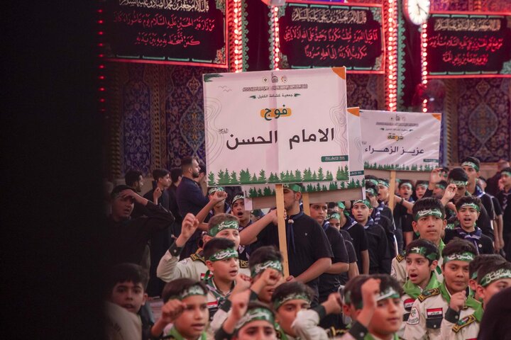 تقرير مصور/ بمشاركة نحو ألف طالب تنظيم المسيرة العاشورائية السنوية في كربلاء المقدسة
