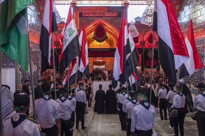 تقرير مصور/ بمشاركة نحو ألف طالب تنظيم المسيرة العاشورائية السنوية في كربلاء المقدسة