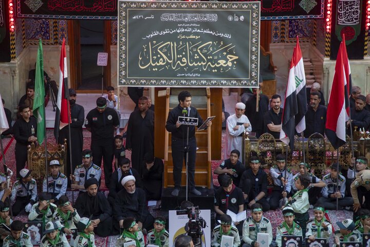 تقرير مصور/ بمشاركة نحو ألف طالب تنظيم المسيرة العاشورائية السنوية في كربلاء المقدسة
