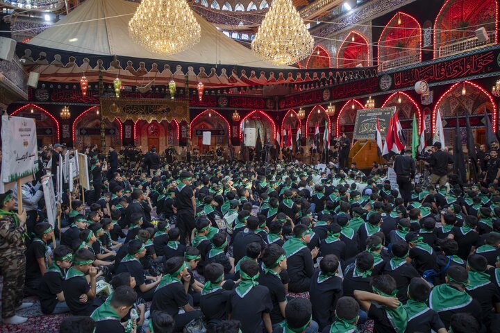 تقرير مصور/ بمشاركة نحو ألف طالب تنظيم المسيرة العاشورائية السنوية في كربلاء المقدسة