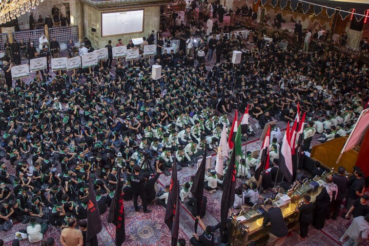 تقرير مصور/ بمشاركة نحو ألف طالب تنظيم المسيرة العاشورائية السنوية في كربلاء المقدسة