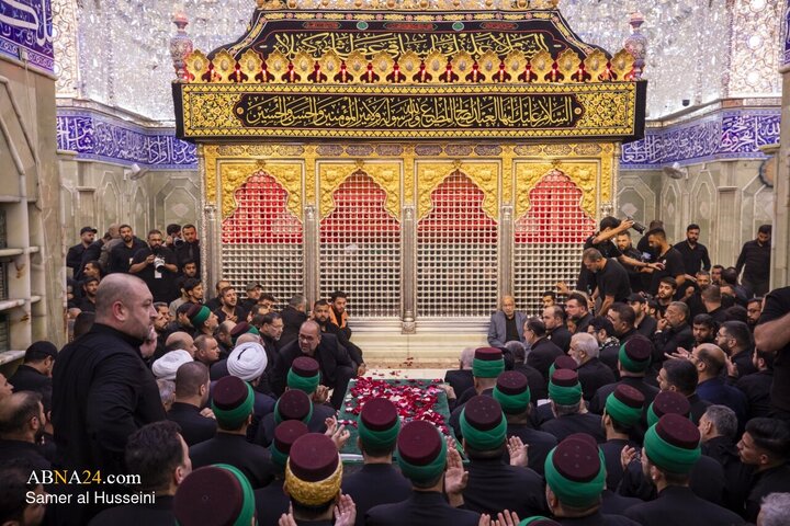 Foto / Devrim Şehidi Liderin Mübarek Naaşının Hz. Ebulfazl (a.s.) Kutsal Türbesindeki Cenaze Töreni